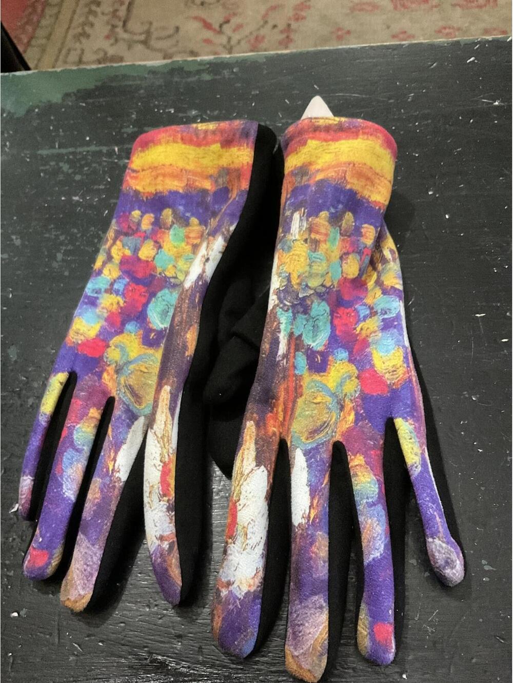 Colorful Artistic Pattern Touchscreen Gloves